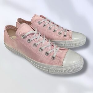 Converse All Star Arctic Pink Satin Low Top Sneakers Shoes